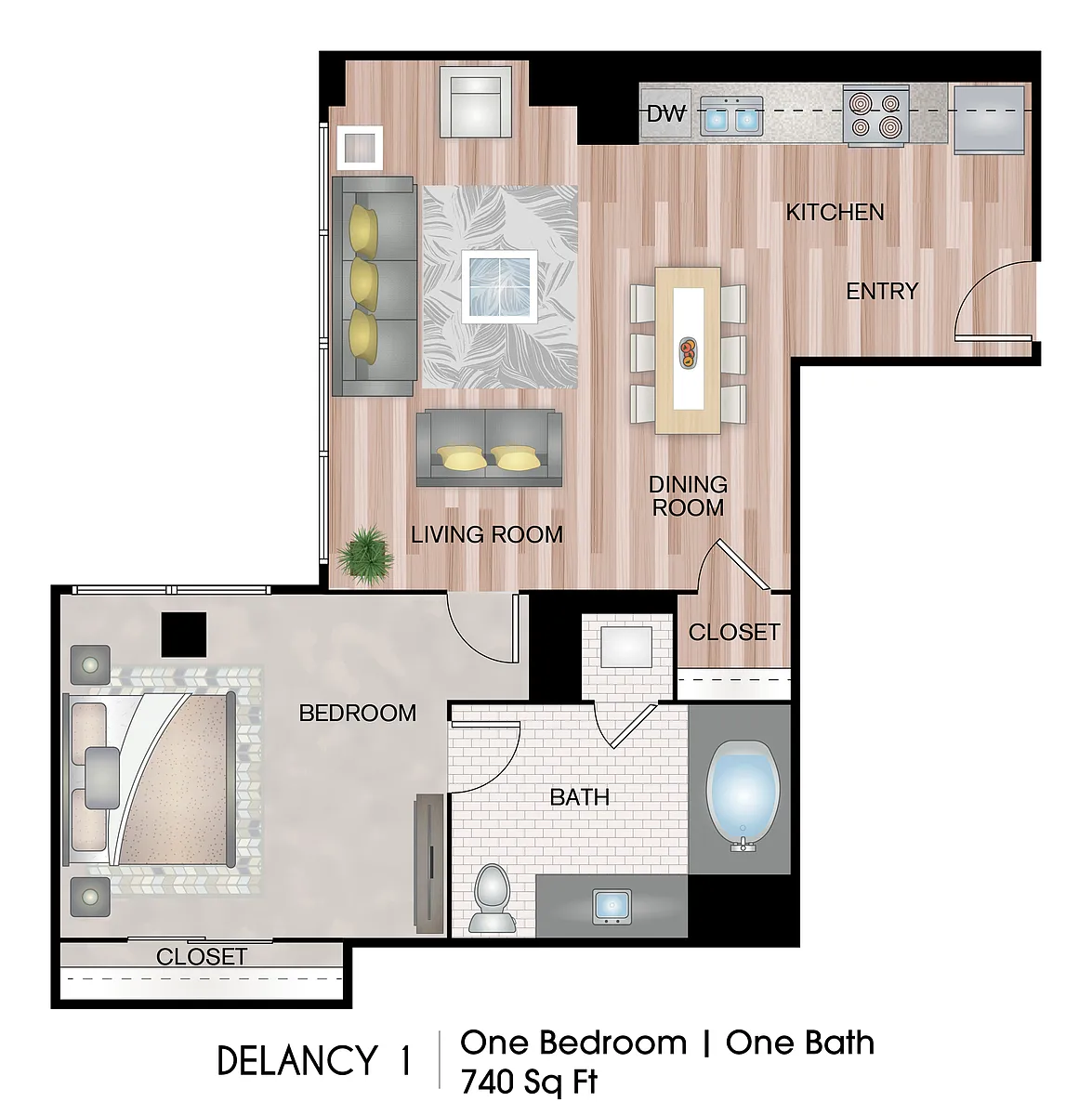 Floor plan Delancy 1