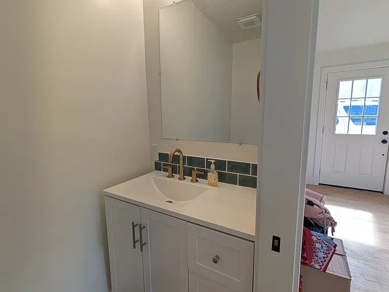 Half bath off dining area