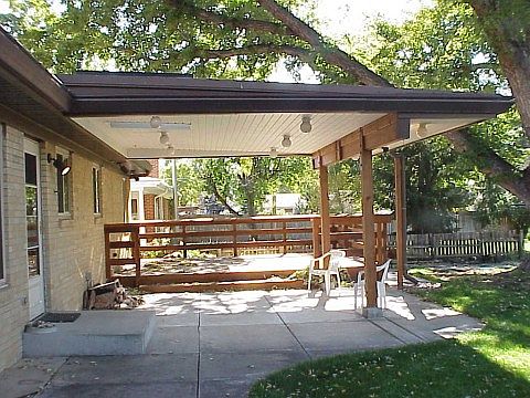 Covered Patio Adjacent to Custom Deck