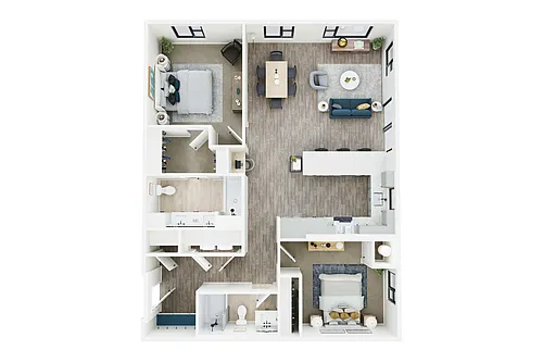 Floor plan 2 Bedroom E