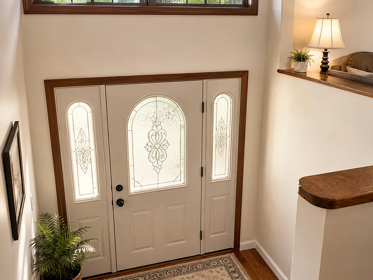 Bright Front Foyer with Elegant Entry Door