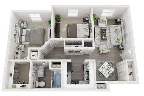 Floor plan 2 x 1 LG