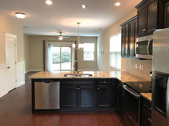 View from kitchen into living room