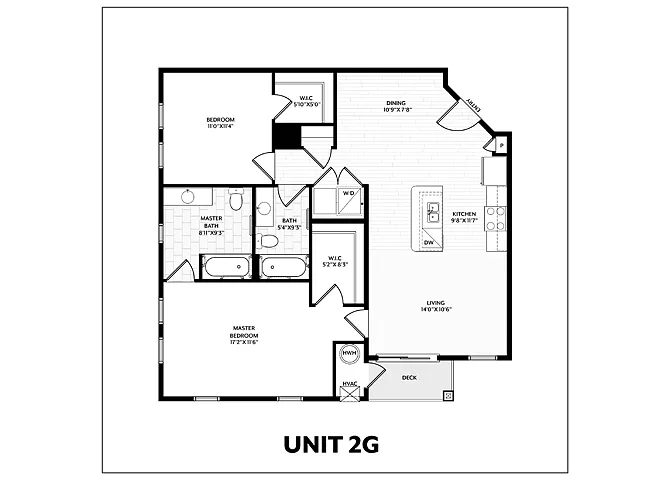 Floor plan 2 Bed/2 Bath-2G