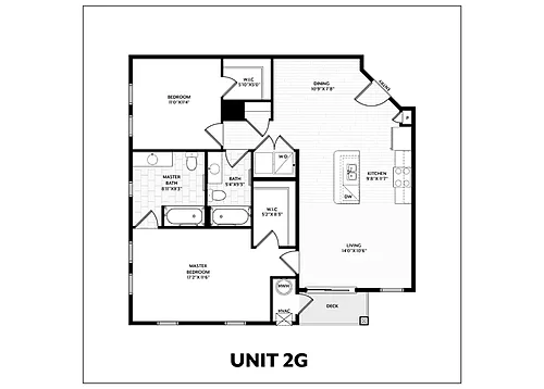 Floor plan 2 Bed/2 Bath-2G