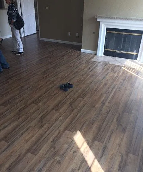 Spacious Living Room with Fireplace