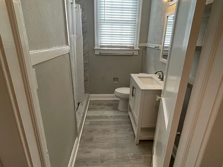 Completely renovated bathroom.