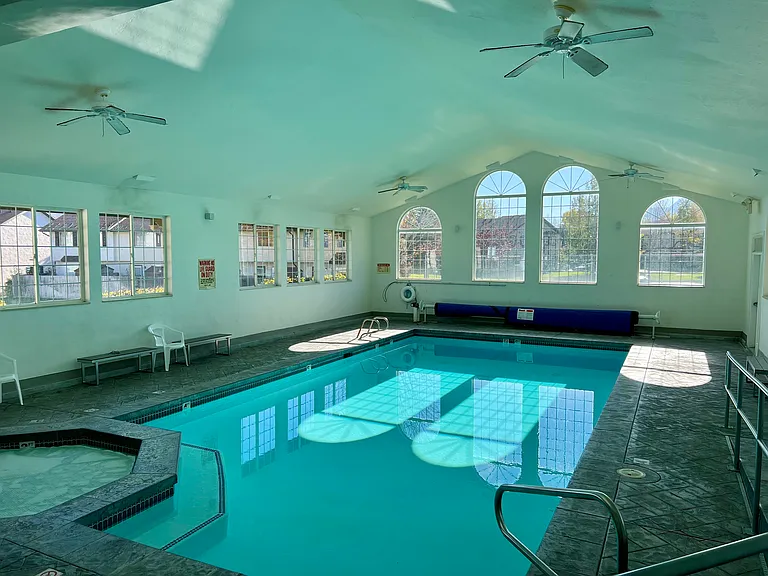 Community indoor pool and hot tub