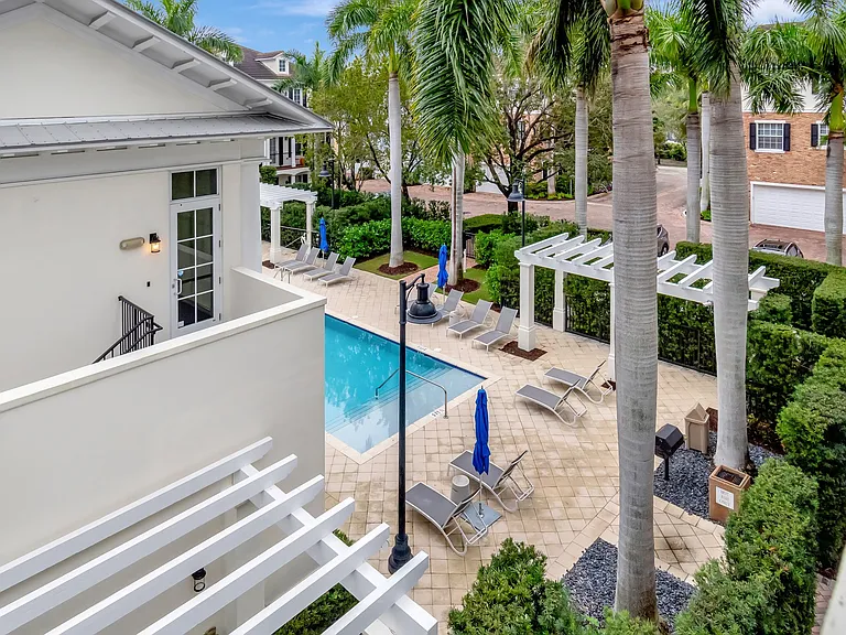 View from 3rd floor balcony of pool area
