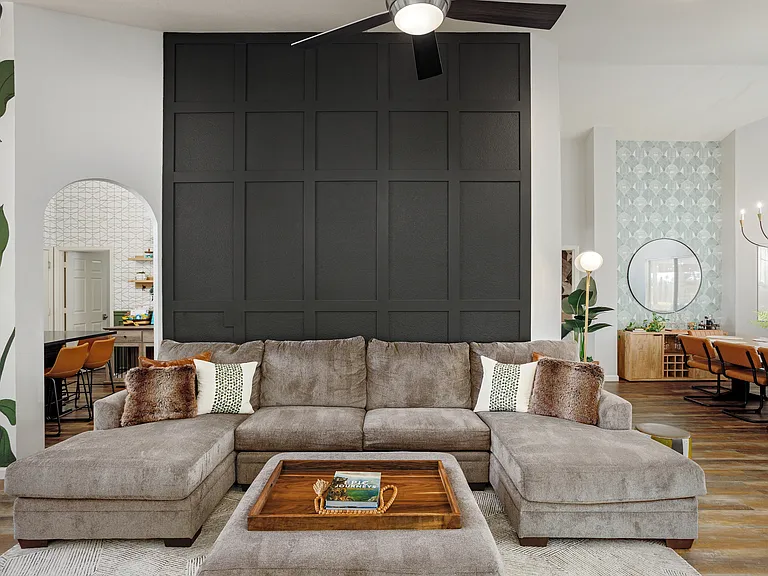 New Double Chaise Sectional and Ottoman