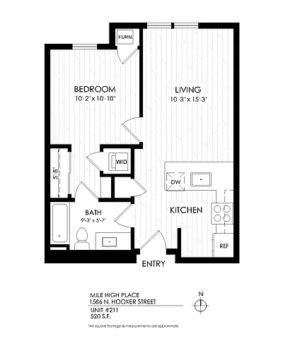 Floor plan 1 Bedroom