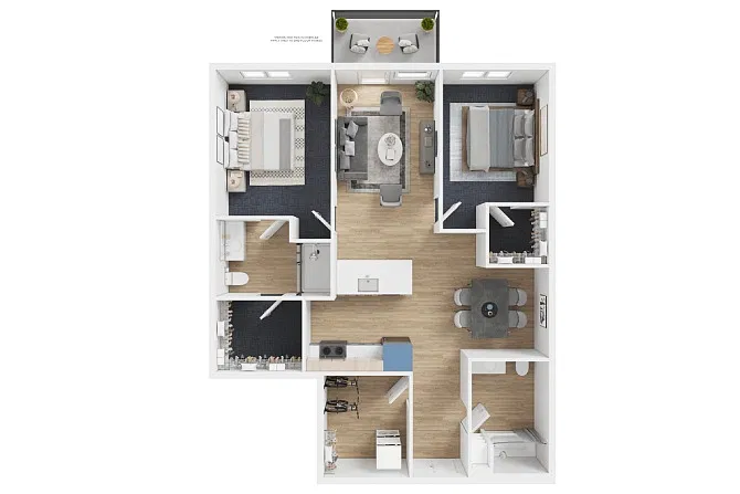 Floor plan 2X2 - E16