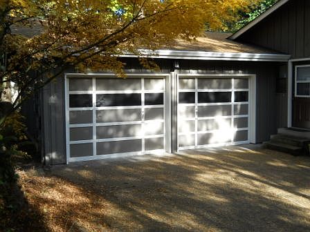Double door garage