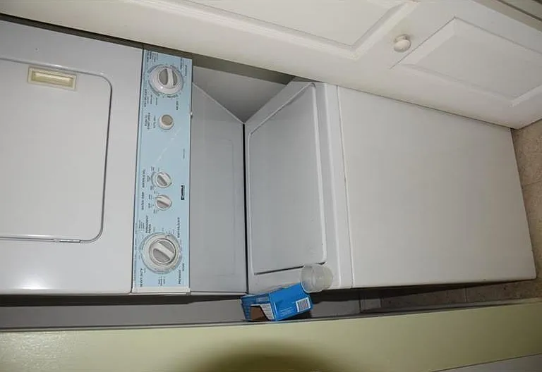 washer & dryer inside the condo