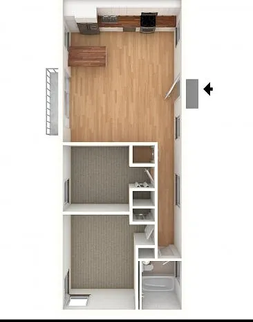 Two bedroom floor plan Two bedroom floor plan