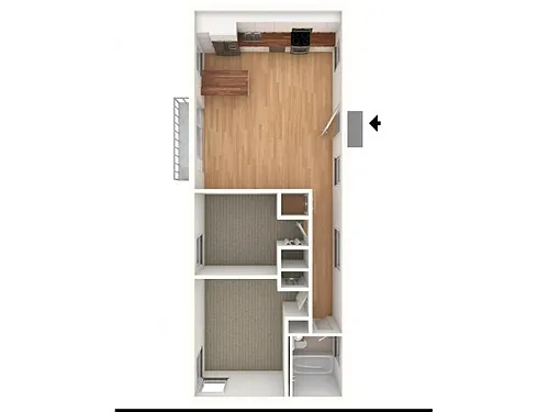 Floor plan Two Bedroom EIK