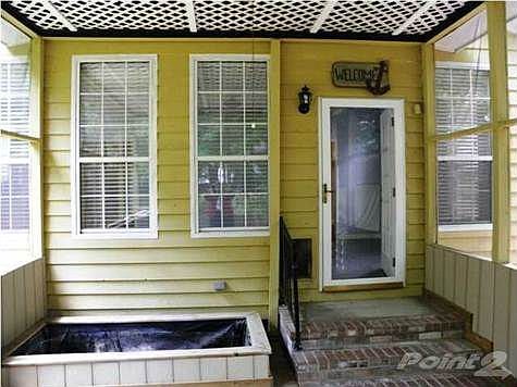 Koi pond on porch