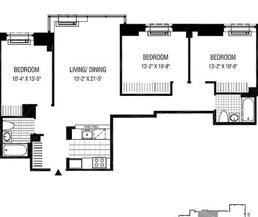 2nd image of 2 Gold St APT 4912