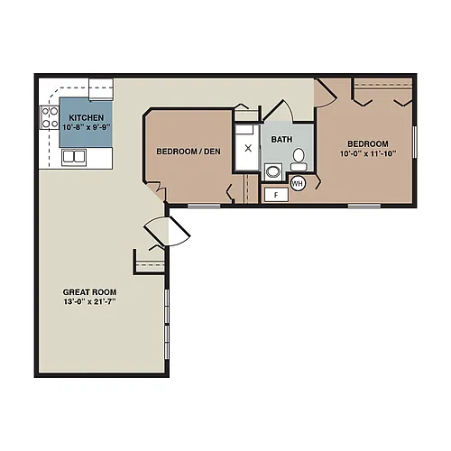 Floor plan 2A - 2 Bedroom