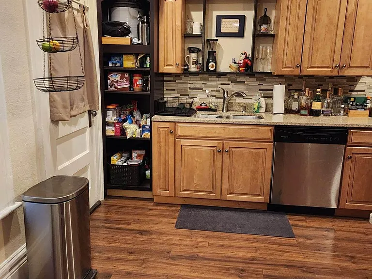 Spacious kitchen with lots of storage and stainless steel appliances
