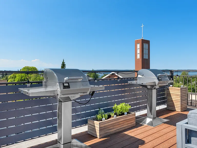 Grill with a view_enjoy our rooftop BBQ stations and fresh herb planters.