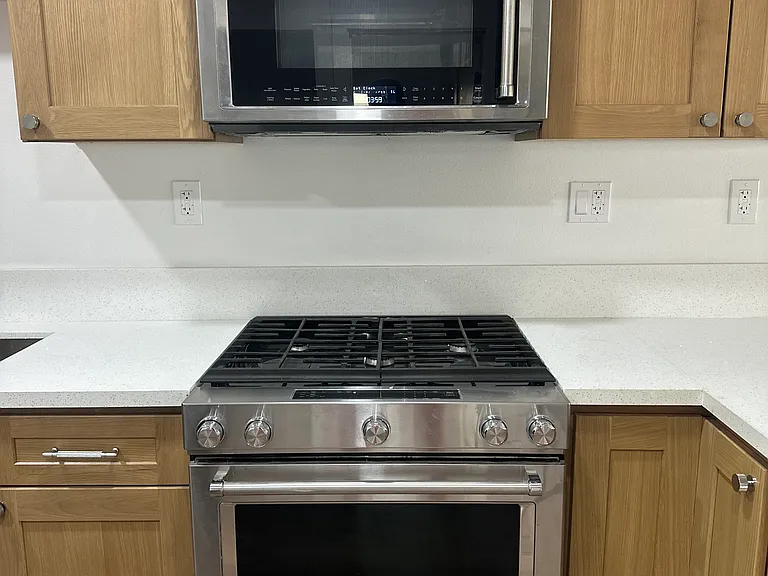 Kitchen Aid Stove and over the Range Microwave