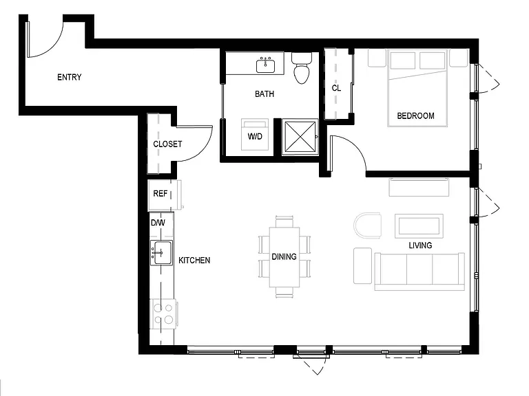1B - 1J floor plan Centerline