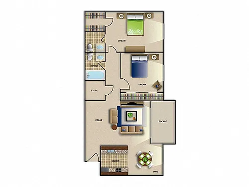 Floor plan 2 Bedroom