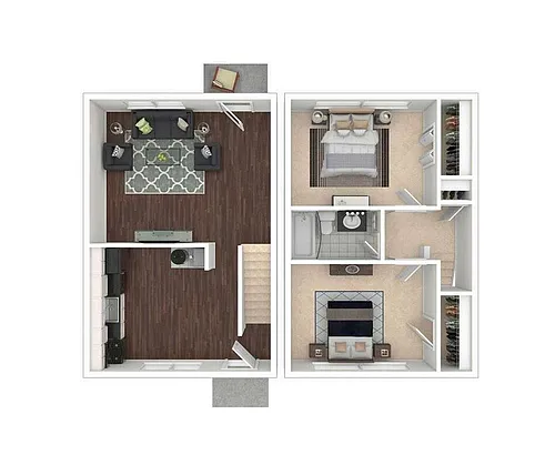 Floor plan 2BD/1BA