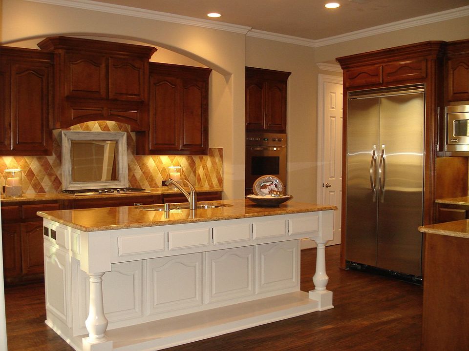 FRESH STAINED ANTIQUE BROWN CABINETS