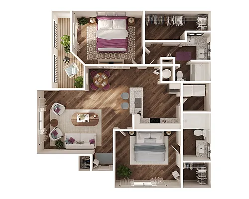 Floor plan Two-Bedroom B