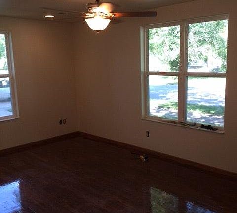 Living room with hardwood floor