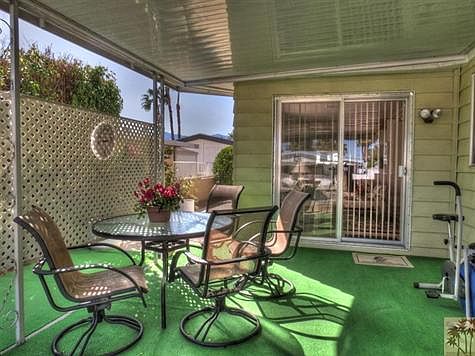 Private patio with slider door into Family Room