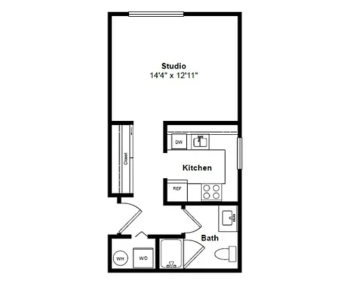 Floor plan Belize Studio