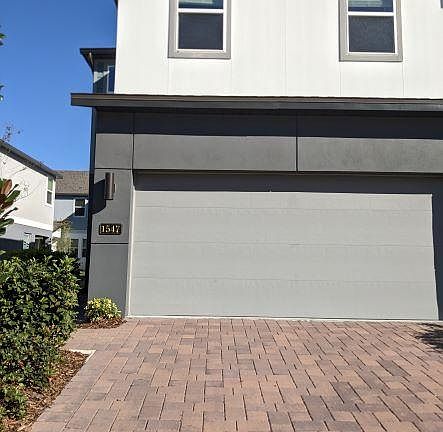 drive way and garage door