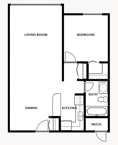Floor plan 1 Bedroom