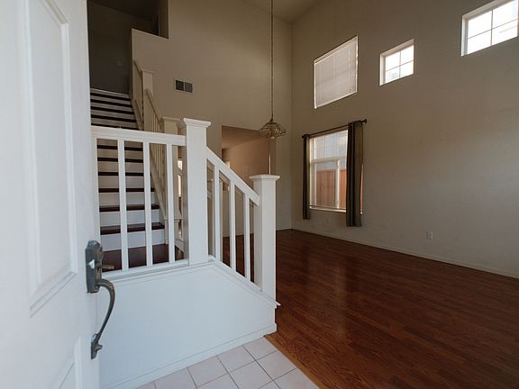 Front entrance and spacious living room