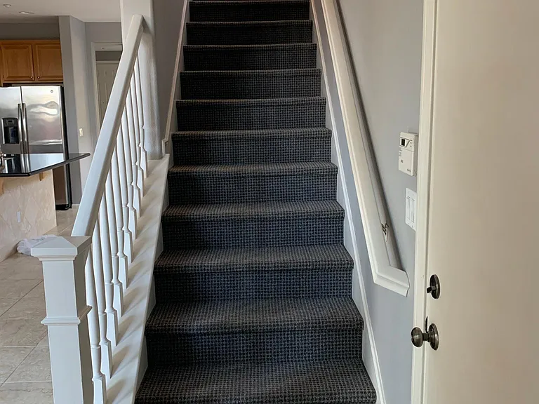 Only carpet in the home is on the stairs
