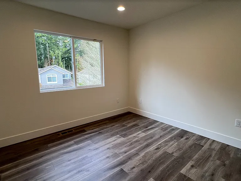 Bedroom facing street view