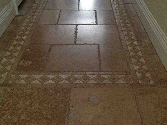 Chipped Travertine Floor 
