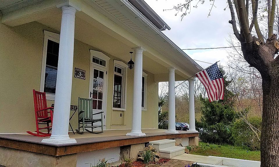 Bright front porch