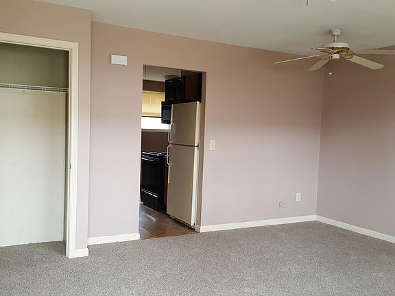 living room with closet