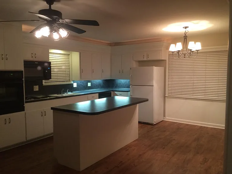 White refrigerator has been replaced with stainless steel refrigerator if needed.