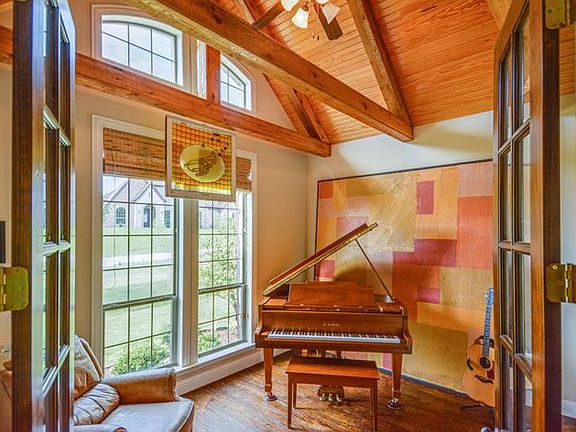 French Doors & Wood Beams