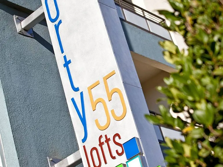 Forty55 Lofts Exterior Building Sign