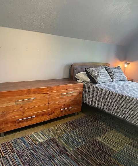 Low dresser with 4 very large drawers.