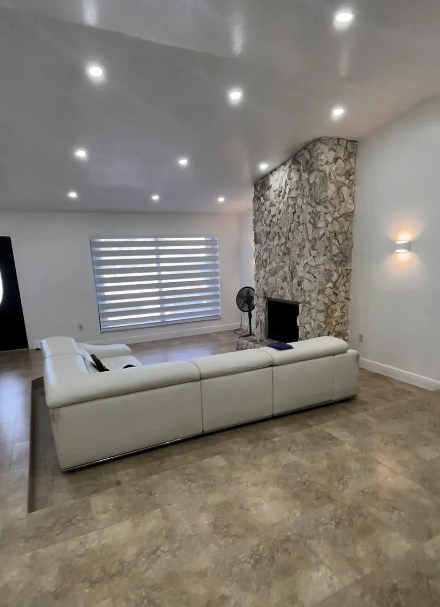 Living Room with Fireplace - 20032 NW 64th Ct