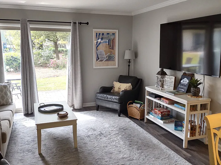 Gathering space with large tv
