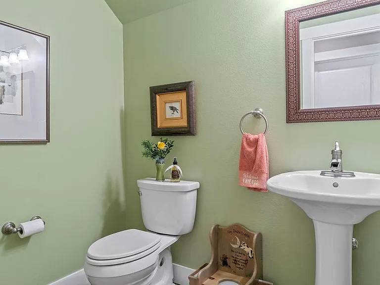 Powder Room off Living Area and Kitchen
