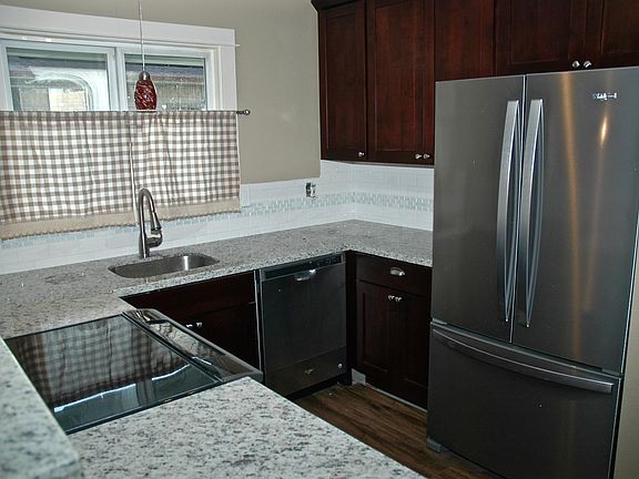 French door Fridge with ice maker and water. 